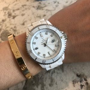 White ToyWatch with Swarovski Crystals